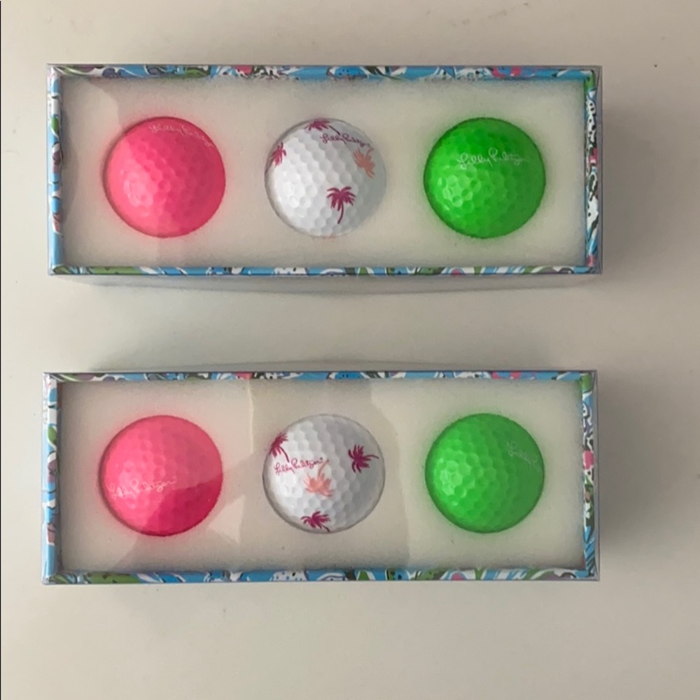 2 sets of Lilly Pulitzer golf balls